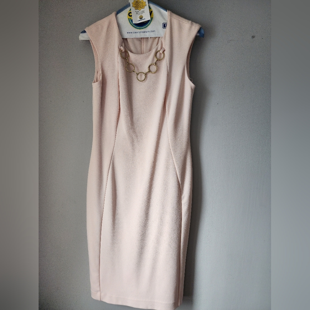Calvin Klein baby pink midi dress
